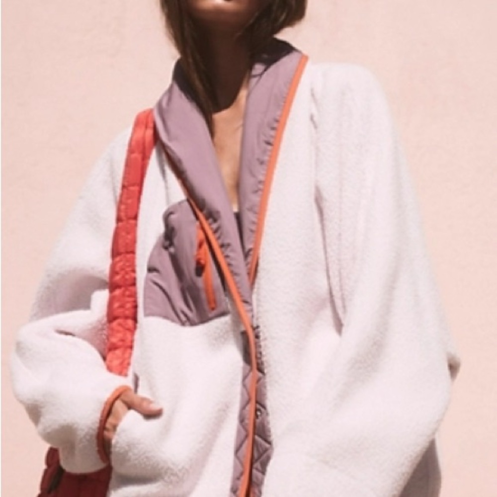 Women's soft Pink, Mauve and Orange Jacket